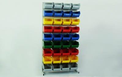 regał na pojemniki warsztatowe - jednostronny