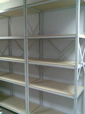 Regały z półką paździerzową 3000x1000x600mm, 180kg/półkę 