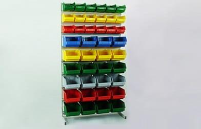 regał na pojemniki warsztatowe - jednostronny