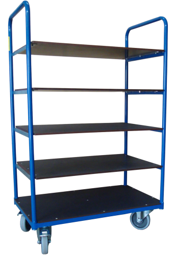 wózek pięciopółkowy 850x500mm 250kg 160mm H1500mm